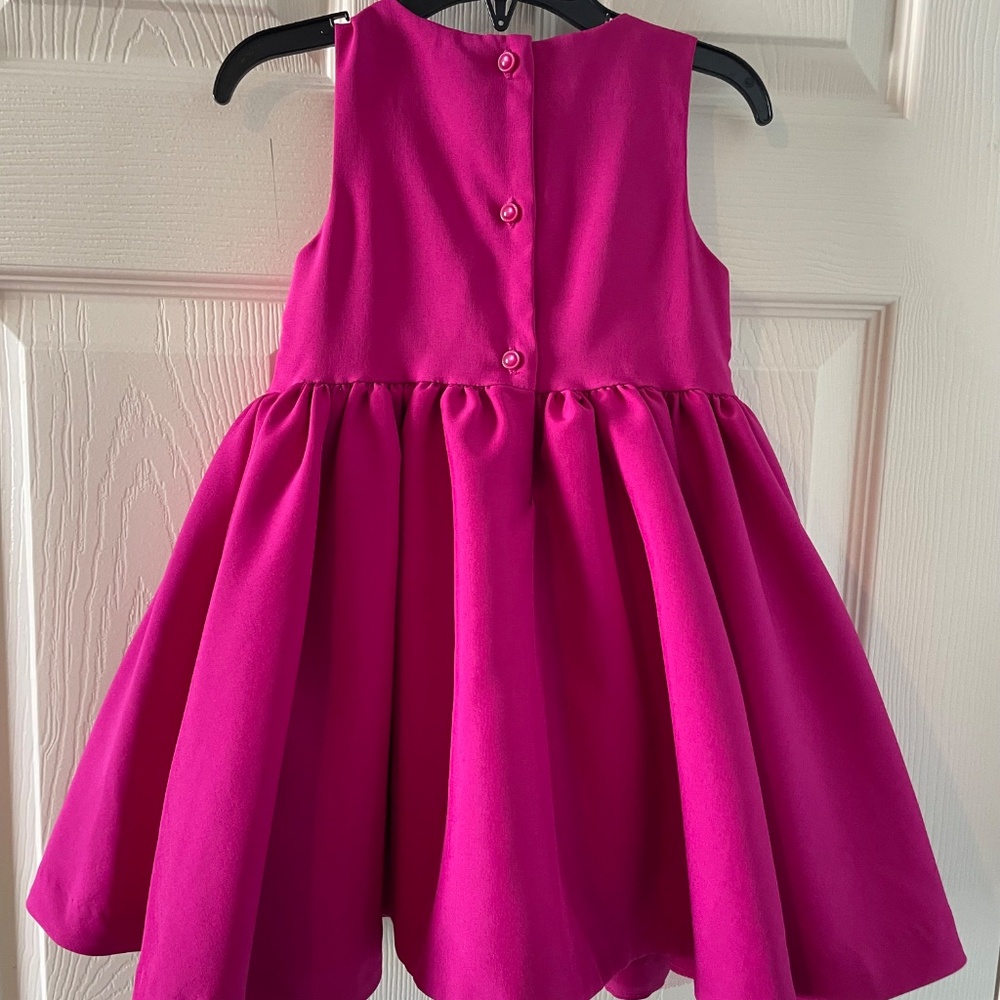 Janie and Jack 18-24M dark rose party dress - Picture 4 of 5